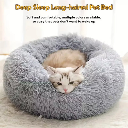 Cuccia Rotonda Morbida per Cani e Gatti – Letto Calmante in Peluche, Ultra Soffice e Confortevole
