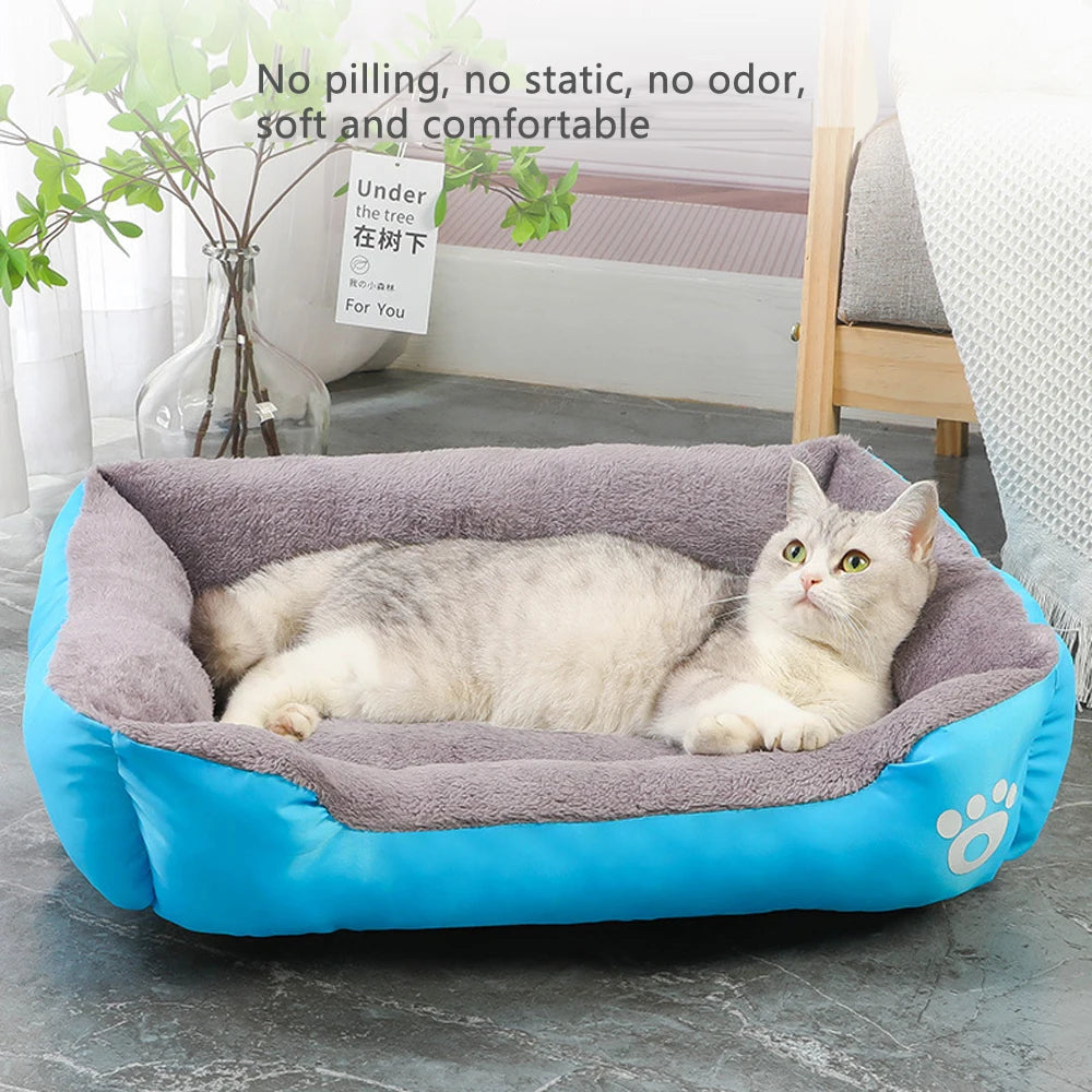 Cuccia Morbida Quadrata per Cani e Gatti – Letto Caldo e Confortevole per Tutte le Stagioni
